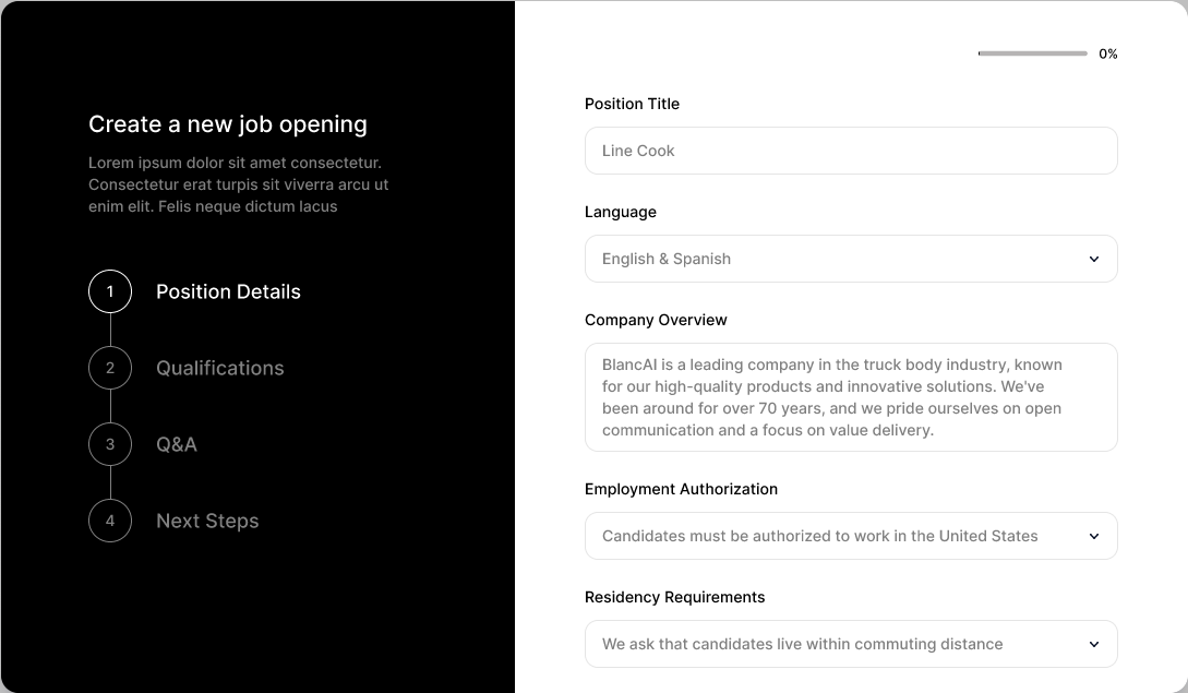 1. Post a job — our AI refines your description and pulls in the best-fit candidates automatically.